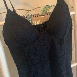 Black Midi Lace Dress